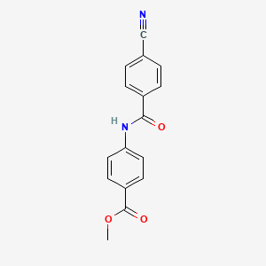 molecular formula C16H12N2O3 B8441051 Methyl 4-[(4-cyanobenzoyl)amino]benzoate 