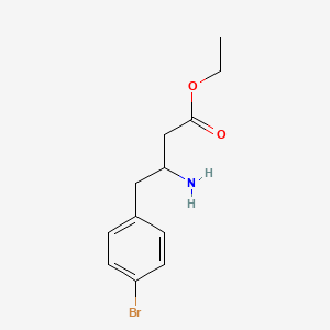molecular formula C12H16BrNO2 B8441078 Ethyl 3-amino-4-(4-bromophenyl)butanoate 