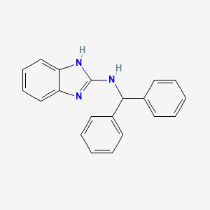 molecular formula C20H17N3 B8441112 N-(Benzimidazol-2-yl)benzhydrylamine 