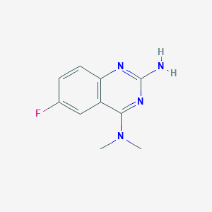 molecular formula C10H11FN4 B8441120 6-Fluoro-n4,n4-dimethylquinazoline-2,4-diamine 