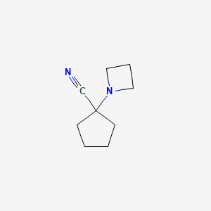 molecular formula C9H14N2 B8441127 1-(1-Azetidinyl)cyclopentanecarbonitrile 
