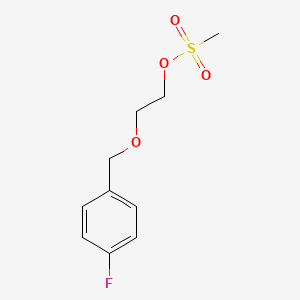 molecular formula C10H13FO4S B8441146 Methanesulfonic acid 2-(4-fluoro-benzyloxy)-ethyl ester CAS No. 221194-64-5