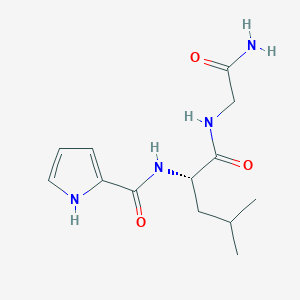 molecular formula C13H20N4O3 B8441200 Pyrrol-2-yl-carbonyl-L-leucyl-glycinamide 
