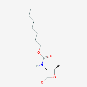 molecular formula C12H21NO4 B8441214 heptyl-N-[(2S,3R)-2-methyl-4-oxo-oxetan-3-yl]-carbamate 
