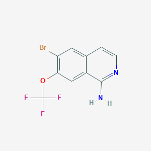 molecular formula C10H6BrF3N2O B8441219 1-Isoquinolinamine, 6-bromo-7-(trifluoromethoxy)- 