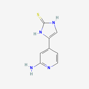 molecular formula C8H8N4S B8441253 4-(2-Amino-4-pyridyl)imidazole-2-thiol 