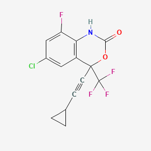 6-chloro-4-(2-cyclopropylethynyl)-8-fluoro-4-(trifluoromethyl)-1H-3,1-benzoxazin-2-one