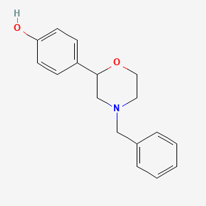 molecular formula C17H19NO2 B8441269 4-(4-Benzyl-morpholin-2-yl)-phenol 