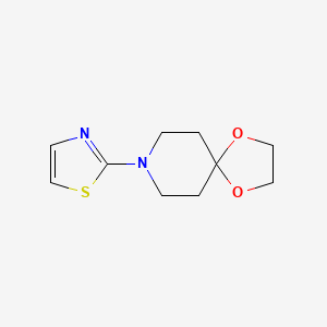 molecular formula C10H14N2O2S B8441345 (2-Thiazolyl)-4-piperidone ethylene ketal 