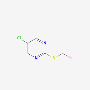 molecular formula C5H4ClIN2S B8441406 2-(Iodomethyl)thio-5-chloropyrimidine 