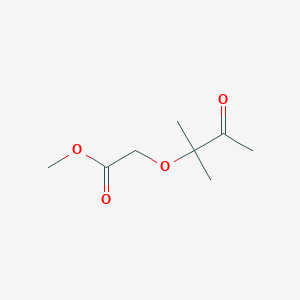 molecular formula C8H14O4 B8441413 Methyl (1,1-dimethyl-2-oxopropoxy)acetate CAS No. 359867-43-9