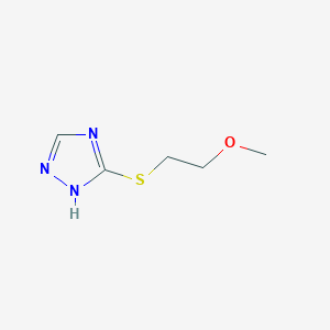 molecular formula C5H9N3OS B8441487 3-(2-Methoxyethylthio)-1,2,4-triazole 
