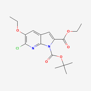 1H-Pyrrolo[2,3-b]pyridine-1,2-dicarboxylic acid,6-chloro-5-ethoxy-,1-(1,1-dimethylethyl)2-ethyl ester