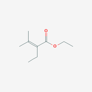 molecular formula C9H16O2 B8441525 Ethyl 2-ethyl-3-methyl-2-butenoate 