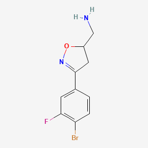 [3-(4-Bromo-3-fluorophenyl)-4,5-dihydroisoxazol-5-yl]methylamine