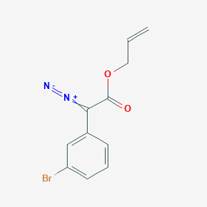 molecular formula C11H9BrN2O2 B8441553 (3-Bromo-phenyl)-diazo-acetic acid allyl ester 