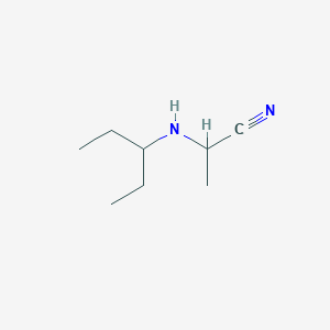 molecular formula C8H16N2 B8441571 2-(1-Ethylpropylamino)-propionitrile 