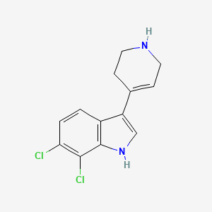 molecular formula C13H12Cl2N2 B8441677 6,7-dichloro-3-(1,2,3,6-tetrahydropyridin-4-yl)-1H-indole 