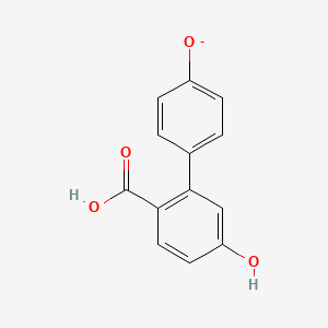 molecular formula C13H9O4- B8441709 4-(2-Carboxy-5-hydroxyphenyl)phenolate 