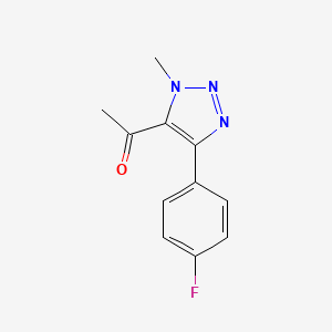 molecular formula C11H10FN3O B8441724 1-[5-(4-Fluoro-phenyl)-3-methyl-3H-[1,2,3]-triazol-4-yl]-ethanone 