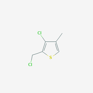 molecular formula C6H6Cl2S B8441738 3-Chloro-2-(chloromethyl)-4-methylthiophene 
