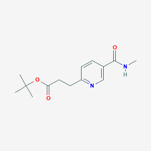 molecular formula C14H20N2O3 B8441794 tert-Butyl-3(5-methylcarbamoyl-pyridin-2-yl)propionate 