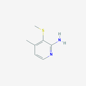 molecular formula C7H10N2S B8441797 2-Amino-3-methlthio-4-picoline 