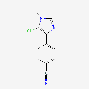 molecular formula C11H8ClN3 B8441808 4-(5-chloro-1-methyl-1H-imidazol-4-yl)benzonitrile 