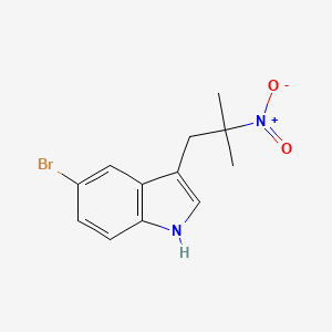 molecular formula C12H13BrN2O2 B8441811 5-Bromo-3-(2-methyl-2-nitropropyl)indole 