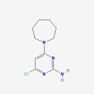 molecular formula C10H15ClN4 B8441839 4-Chloro-6-(hexahydro-1H-azepin-1-yl)-2-pyrimidinamine 