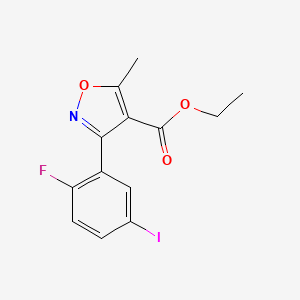 Ethyl 3-(2-fluoro-5-iodophenyl)-5-methylisoxazole-4-carboxylate