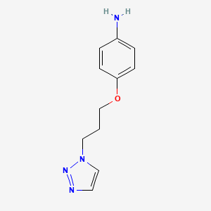 molecular formula C11H14N4O B8441881 4-(3-[1,2,3]Triazol-1-yl-propoxy)-phenylamine 