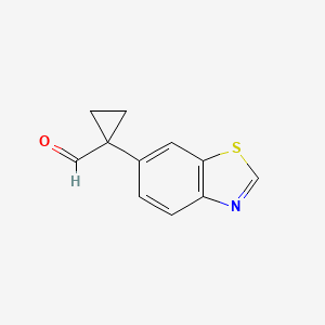 molecular formula C11H9NOS B8441894 1-(1,3-Benzothiazol-6-yl)cyclopropanecarbaldehyde CAS No. 1006875-98-4