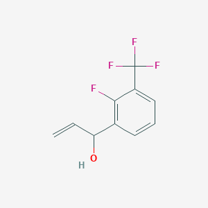 molecular formula C10H8F4O B8441913 alpha-Ethenyl-2-fluoro-3-(trifluoromethyl)benzenemethanol 