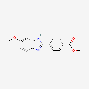molecular formula C16H14N2O3 B8441924 4-(6-Methoxy-1H-benzoimidazol-2-yl)-benzoic acid methyl ester 