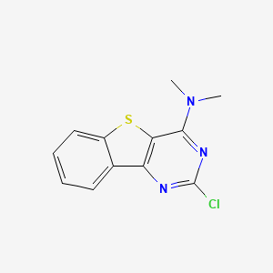 molecular formula C12H10ClN3S B8441933 2-Chloro-4-dimethylamino-benzo[4,5]thieno[3,2-d]pyrimidine 