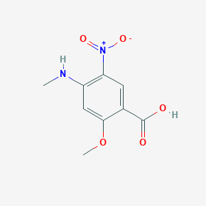 molecular formula C9H10N2O5 B8441979 2-Methoxy-4-(methylamino)-5-nitrobenzoic acid 