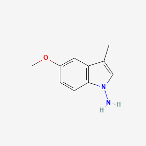 molecular formula C10H12N2O B8441987 5-Methoxy-3-methyl-indol-1-ylamine 