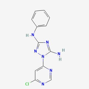 1-(6-chloro-pyrimidin-4-yl)-N-phenyl-1H-[1,2,4]triazole-3,5-diamine