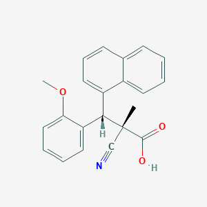 molecular formula C22H19NO3 B8442011 (S,S)-2-cyano-3-(2-methoxyphenyl)-2-methyl-3-(1-naphthyl)propanoic acid 