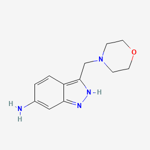 molecular formula C12H16N4O B8442017 3-(morpholin-4-yl)methyl-1H-indazol-6-ylamine 