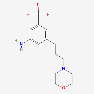molecular formula C14H19F3N2O B8442022 3-(3-Morpholinopropyl)-5-(trifluoromethyl)benzenamine 