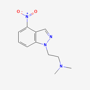 molecular formula C11H14N4O2 B8442023 Dimethyl-[2-(4-nitro-indazol-1-yl)-ethyl]-amine 