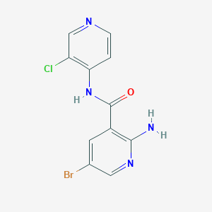 molecular formula C11H8BrClN4O B8442046 2-amino-5-bromo-N-(3-chloro-4-pyridyl)pyridine-3-carboxamide 