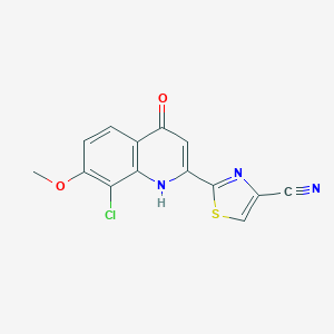 8-Chloro-2-(4-cyanothiazol-2-yl)-7-methoxy-quinolin-4-ol