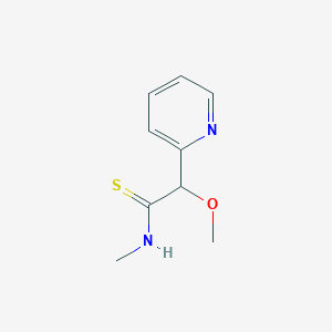 molecular formula C9H12N2OS B8442117 2-methoxy-N-methyl-2-(2-pyridyl)thioacetamide 