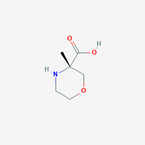 molecular formula C6H11NO3 B8442156 (S)-3-methylmorpholine-3-carboxylic acid 