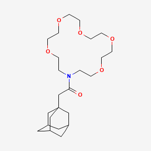 molecular formula C24H41NO6 B8442286 1-((1-Adamantyl)acetyl)-1-aza-4,7,10,13,16-pentaoxacyclooctadecane 