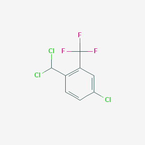 molecular formula C8H4Cl3F3 B8442341 4-Chloro-1-(dichloromethyl)-2-(trifluoromethyl)benzene 