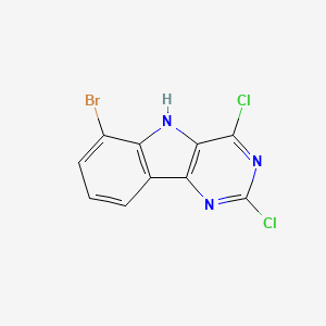molecular formula C10H4BrCl2N3 B8442367 6-bromo-2,4-dichloro-5H-pyrimido[5,4-b]indole 